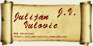 Julijan Vulović vizit kartica
